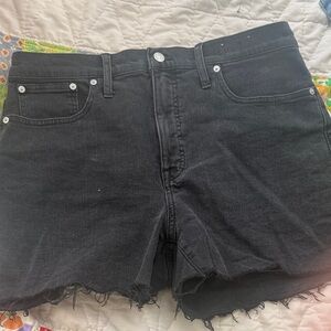 Madewell Black Denim Jean Shorts